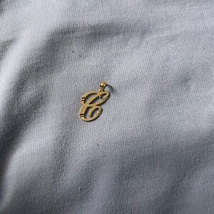 10k gold “C” charm for necklace or bracelet jewelry
